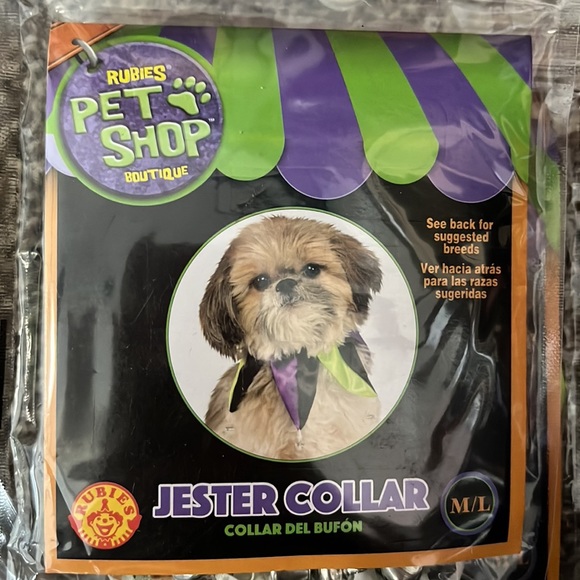 NWT green, purple & black Jester Collar With Bells - Picture 4 of 4